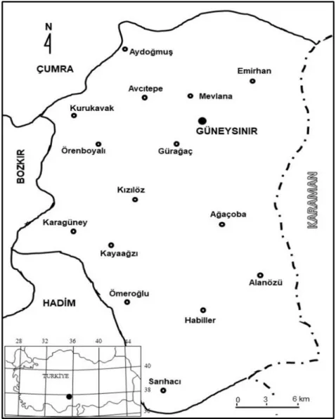 Figure 1. Map of the research area  