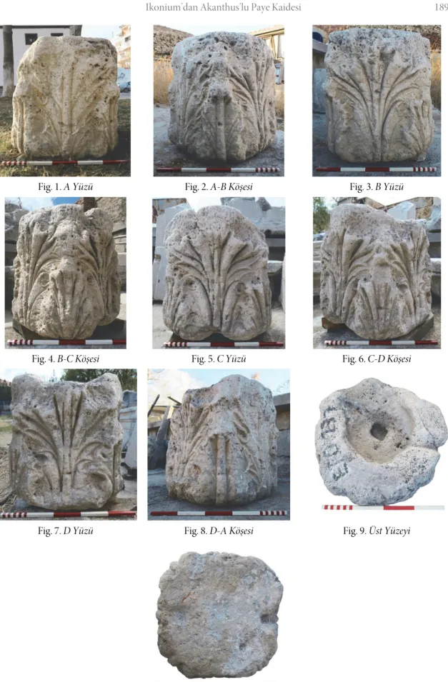 Fig. 1. A Yüzü Fig.  2.  A-B Köşesi Fig.  3.  B Yüzü 