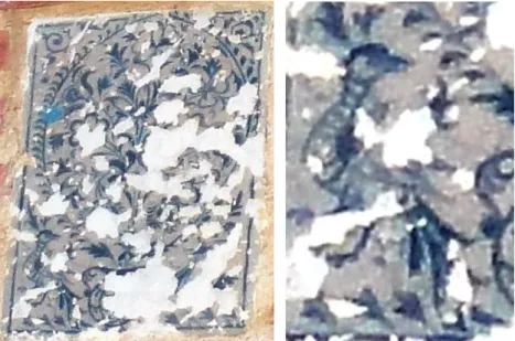 Fig. 2 The tile with the bird pattern in the Seyid Mahmud Hayrani Tomb and its details