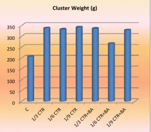 Figure 3. Effects of applications on 1000 berry weight. 