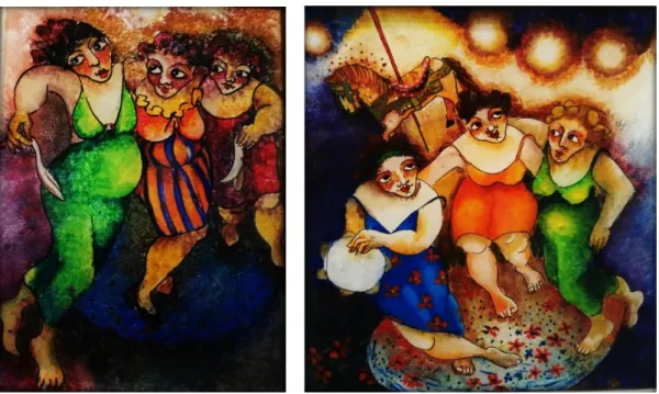 Figür     : Kadın, at. 