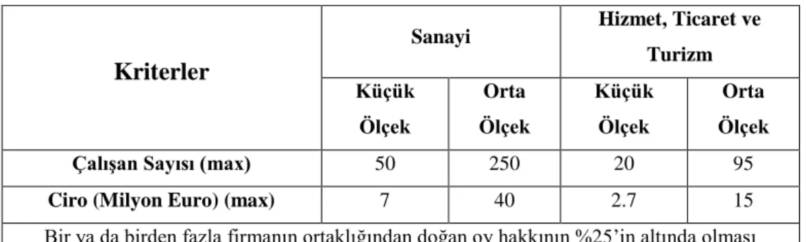 Tablo 14: İngiltere’de KOBİ Ölçeği 