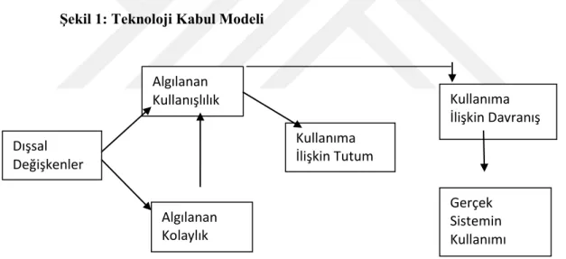 Şekil 1: Teknoloji Kabul Modeli