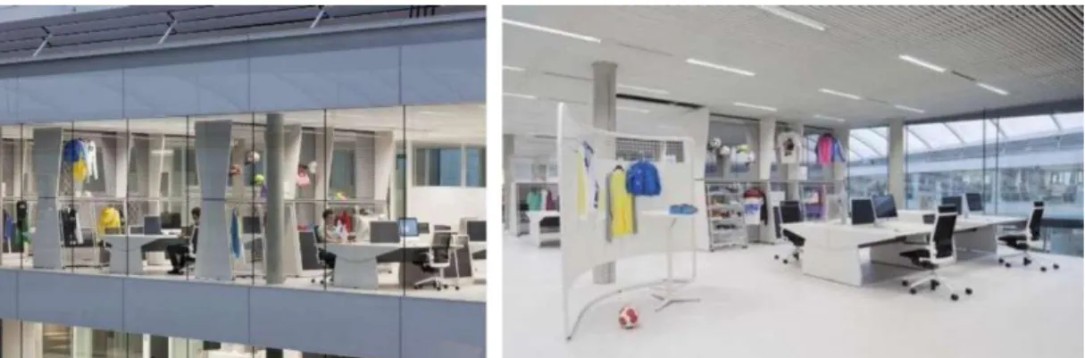 Şekil 2.5. Adidas’tan bir açık ofis örneği, Mimar Kinzo, 2009, Herzogenaurach,  Almanya 