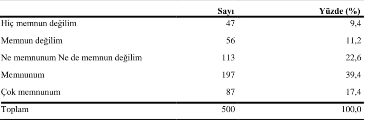 Tablo  19.  Katılımcılar  Güvenlik  Elemanlarının  İlgi  ve  Nezaketinden  Memnun’  mu  Sorusunun Yüzdelik Dağılımı 