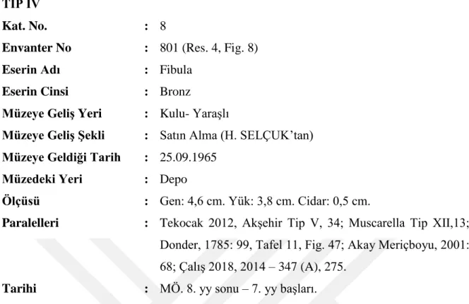 Fig. 8: 801 Envanter Numaralı Fibula 