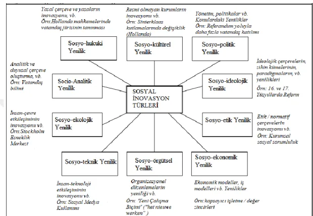 Figür 3: Sosyal İnovasyon Türleri (Wigboldus,2016:2) 