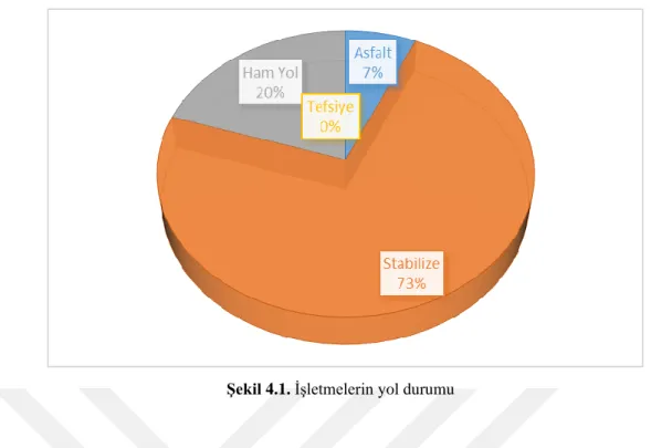 Şekil 4.1. İşletmelerin yol durumu 