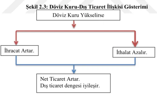 ġekil 2.3: Döviz Kuru-DıĢ Ticaret ĠliĢkisi Gösterimi 