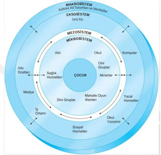 Şekil 2. 4. Urie Bronfenbrenner Ekolojik Sistem Teorisi 