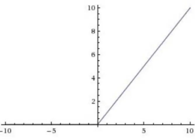 Şekil 3.10. Düzeltilmiş (Rektifiye) Doğrusal Birim (ReLU) fonksiyonu (Polat, 2018) 