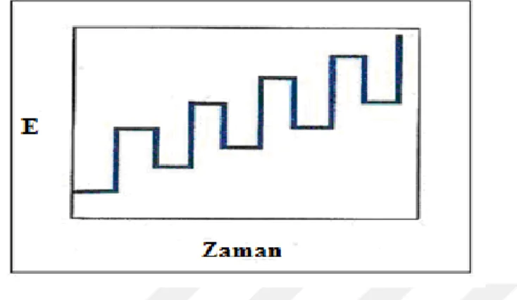 Şekil 1.8. Kare dalga voltametrisinde puls tipi uyarma sinyalinin dalga şekli 