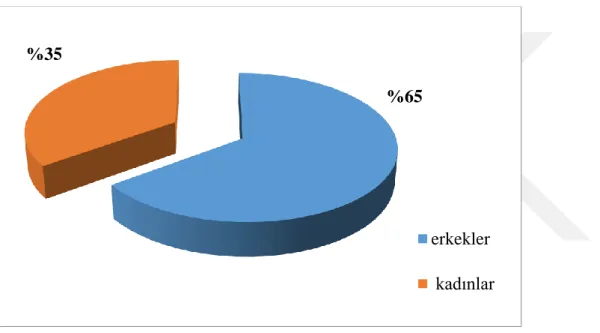 Grafik 1: Katılımcıların cinsiyete göre dağılımı 