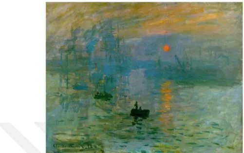 Şekil 2.7: Claude Monet’in 1872 tarihli İzlenim: Gün Doğumu Tablosu 