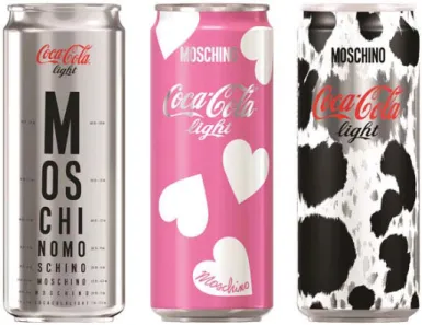 Şekil 2.13:  Moschino Moda Evi İmzalı Coca-Cola Light Ambalajları 
