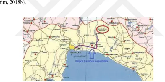 ġekil 3.1 Antalya-Serik coğrafik haritası (Anonim, 2018a) 