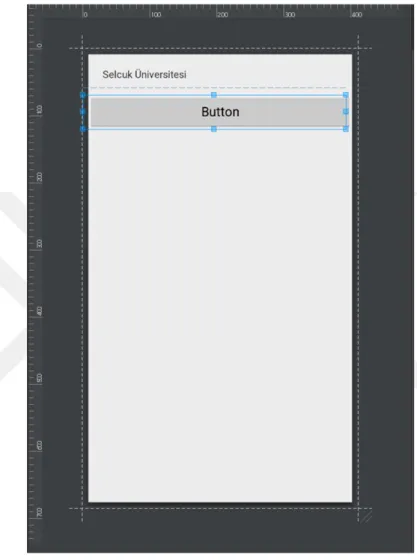 ġekil 3.3. Android Studio tasarım katmanı geliştirme ekranı 