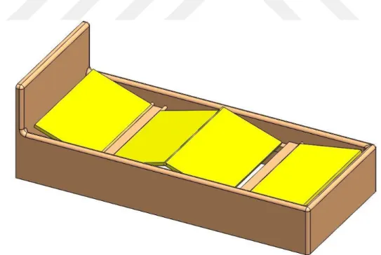 Şekil 3.12. Hasta yatağı protipinin SolidWorks tasarmı 