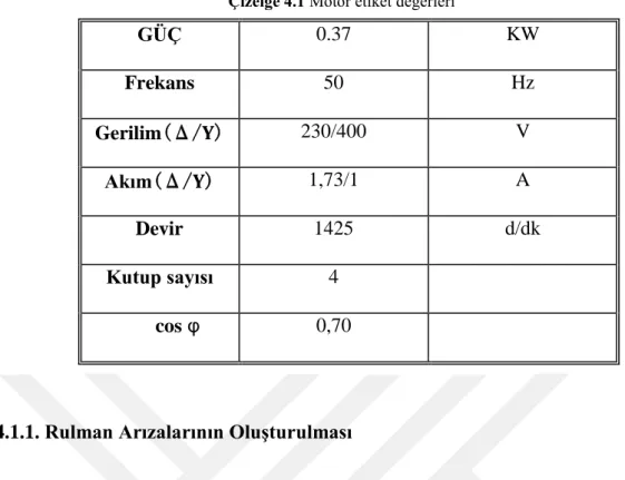 Şekil 4.2’de deneyde kullanılan rulmanlar gösterilmiştir.  