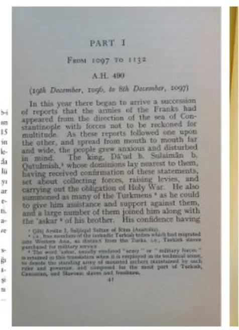 Foto 2: Özatay: Şâm Tarihine,  Zeyl(Tür.), Gibb: The Damascus Chronicle(İng.) 