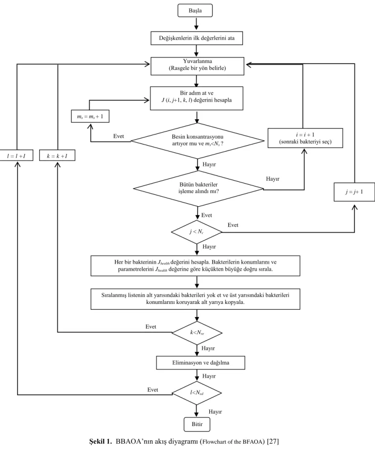 Şekil 1.  BBAOA’nın akış diyagramı ( Flowchart of the BFAOA ) [27] 
