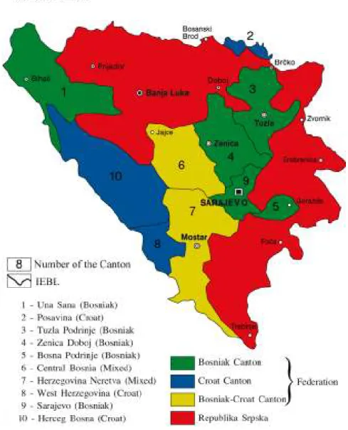 Şekil 2: Bosna Hersek’in Siyasi Haritası. 