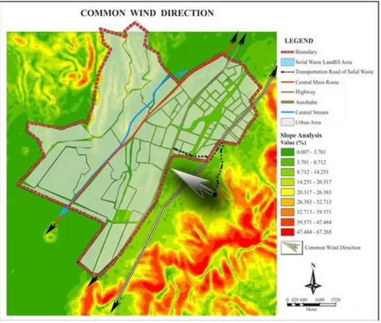 Figure 7.Theevaluation map according to common wind direction  Evaluation According to the Geological Structure 