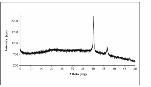 Figure 4. XRD pattern of Pd NPs@CS-GG 
