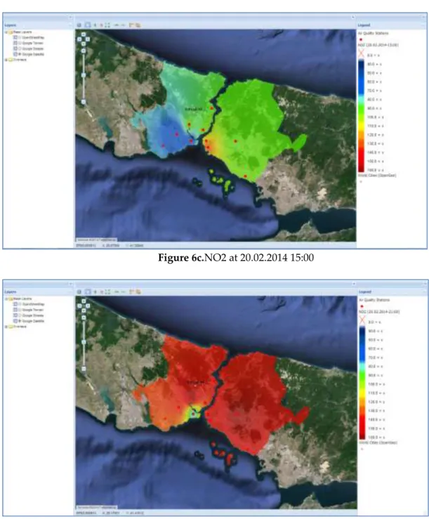 Figure 6d.NO2 at 20.02.2014 21:00 