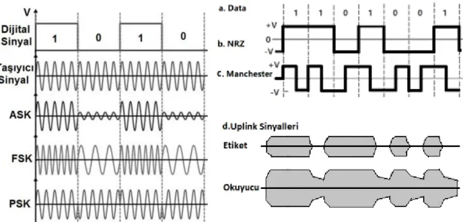 Şekil 8. Analog Sinyal ve modülasyonlar  Figure 8. Analog Signals and Modulations