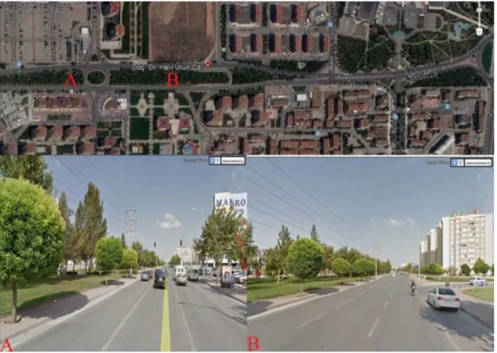 Figure 1 Google view of Halil Ürün street. 