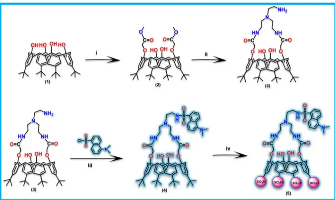 Figure 1 represents the schematic rout for the synthesis of compound 5 according to the previously reported method.