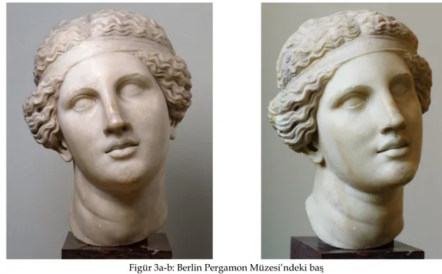 Figür 3a-b: Berlin Pergamon Müzesi’ndeki baş 