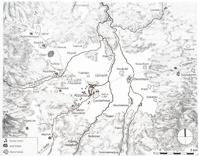 Figür 1: Aizanitis Bölgesi (Lochner 2010, fig. 10) 