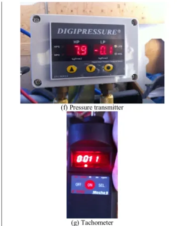 Table 1. Uncertainties for each compressor speed Rev/min  W c (%) Q L (%)  Q H (%)  COP H(%)  COP C(%)  500  3.812  1.524  1.176  0.484  0.391  600  3.734  1.543  1.176  0.457  0.359  700  3.813  1.530  1.174  0.472  0.389  800  3.732  1.529  1.167  0.449 