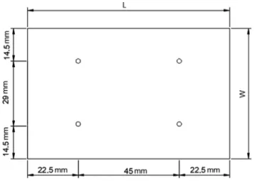 Fig. 3. Rectangular fin configuration geometry. Fig. 4. Sinusoidal wavy fin configuration geometry.
