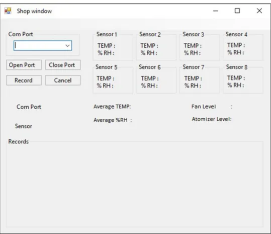 Fig. 14 Screenshot of the interface program