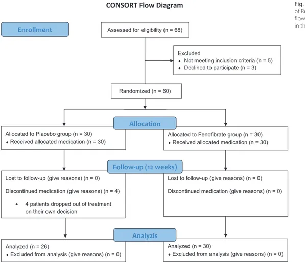 Fig. 1.  Consolidated Standards  of Reporting Trials (CONSORT)  flow diagram of patients enrolled  in the study