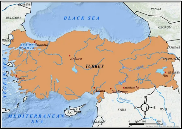 Figure 1.4. Map of Turkey