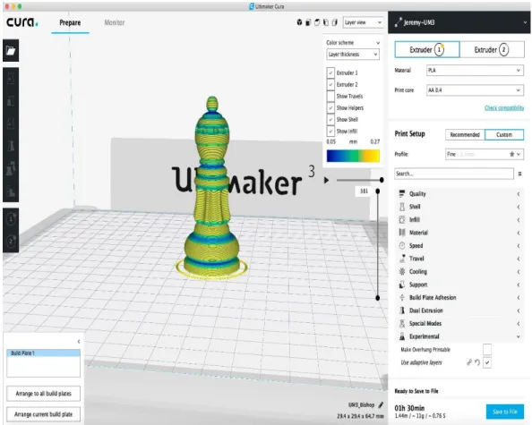 Şekil 3.7.Ultimaker  Cura arayüzü  [46]. 