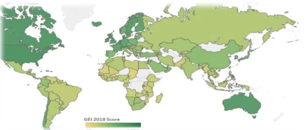 Şekil 1.6: 2018 Dünya Girişimcilik Haritası 