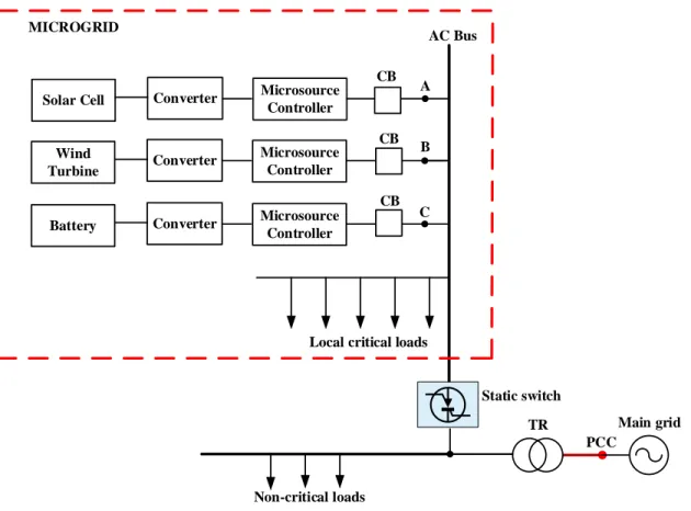 Figure 2.3. Schematic diagram of Microgrid. 