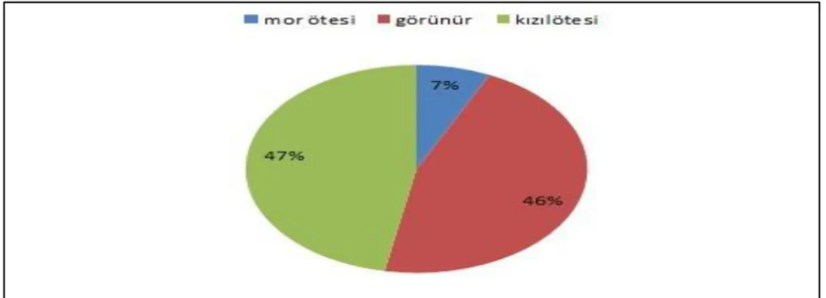 Şekil 2.1. Güneş ışınlarının dağılımı [1]. 