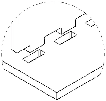 Çizelge 2.1. Tenon ve mortise ölçü parametreleri.  A  (mm)  B  (mm)  C  (mm)  D  (mm)  E  (mm  F  (mm  G  (mm  H  (mm  I  (mm  J  (mm  K  (mm  10  10  50  9,3  9,3  3  60  10,2  9,5  40  50  22  22  50  21,3  21,3  3  60  22,2  21,5  40  50 