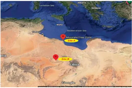 Figure 4.1. MFZ site A, B location [52]. 