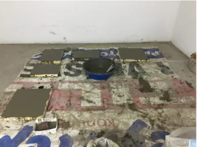 Şekil 6.10 Beton blok duvar imalatı. 