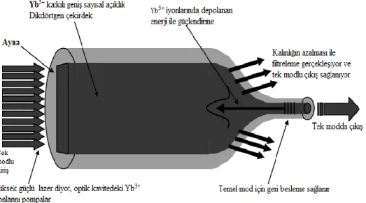 Şekil 2.13. Yeni tip fiber lazer şeması [50]. 