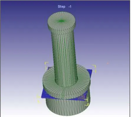 Figure 4.9. The model created in deform for finite element analysis. 