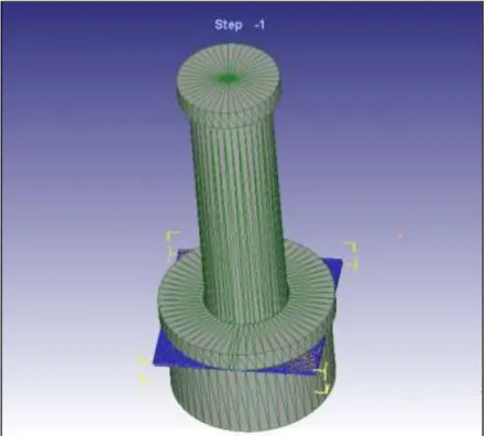 Figure 4.9. The model created in deform for finite element analysis. 