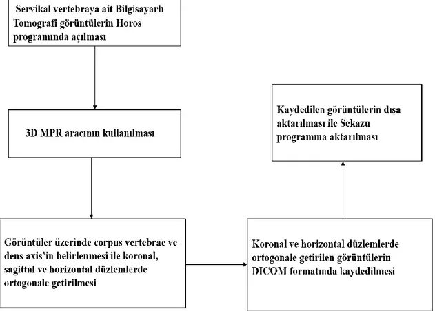 Şekil 3.1. Görüntülerin ortogonal düzleme getirilme akış şeması. 